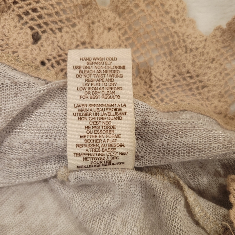 Free People Cardigan Boho Cottagecore Linen Blend Button Front Sweater Women's S - Picture 7 of 11
